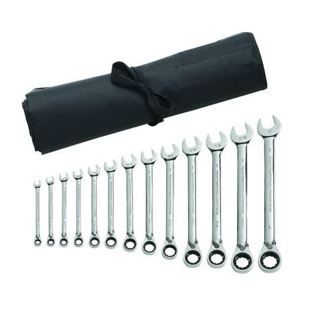 Gearwrench WR SET CMBO REV RTCH SAE 12PT 13PC ROLL GWR9509RN
